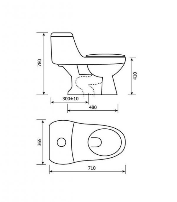 Bồn cầu nắp rửa cơ Hảo Cảnh 1016