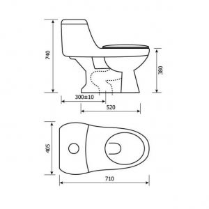 Bồn cầu nắp rửa cơ Hảo Cảnh 1002