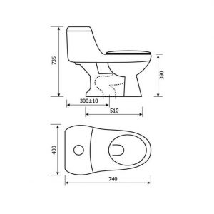 Bồn cầu nắp rửa điện tử Hảo Cảnh 1003