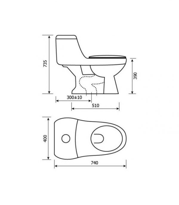 Bồn cầu nắp rửa điện tử Hảo Cảnh 1003