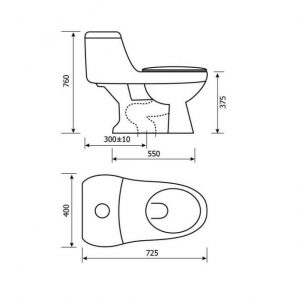 Bồn cầu nắp rửa điện tử Hảo Cảnh 1007