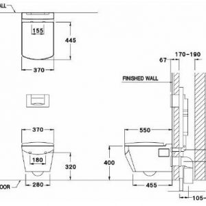 Bồn cầu treo tường  COTTO SC19877T