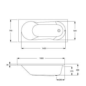 Bồn tắm COTTO BH224PP