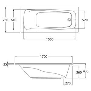 Bồn tắm COTTO BT210PP