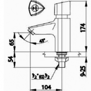 Vòi rửa mặt lavabo bán tự động COTTO CT1064