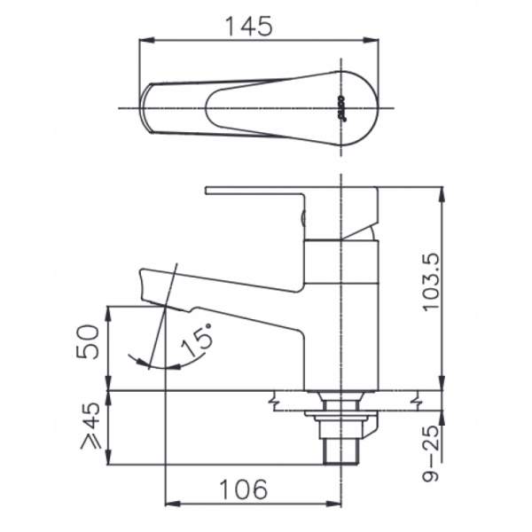 Vòi rửa mặt lavabo COTTO CT11164AE