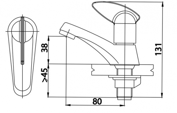 Vòi rửa mặt lavabo COTTO CT162C36