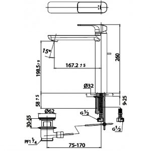 Vòi rửa mặt lavabo COTTO CT2124AY