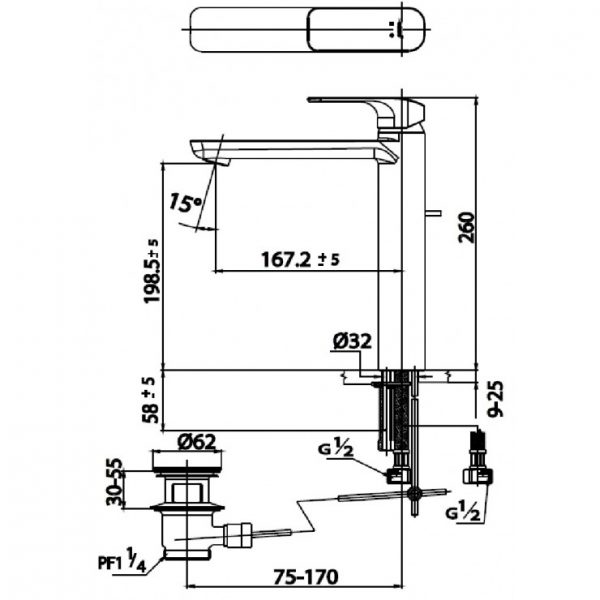 Vòi rửa mặt lavabo COTTO CT2124AY