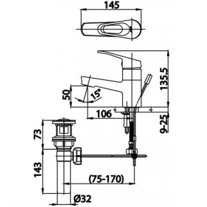 Vòi rửa mặt lavabo COTTO CT2176AE