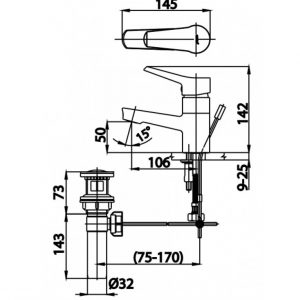 Vòi rửa mặt lavabo COTTO CT2178AE