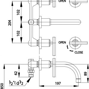 Vòi rửa mặt lavabo COTTO CT237C20