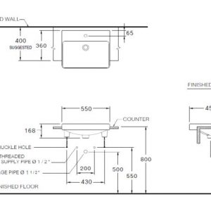 Chậu rửa mặt COTTO C022607