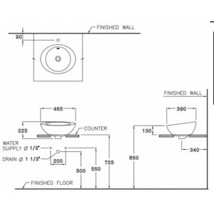 Chậu rửa mặt COTTO C02507