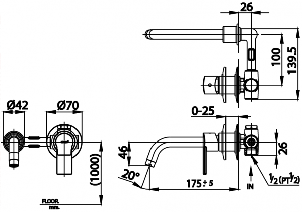 Vòi rửa mặt lavabo COTTO CT1114A