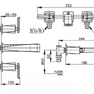 Vòi rửa mặt lavabo COTTO CT2121C31ST#BN