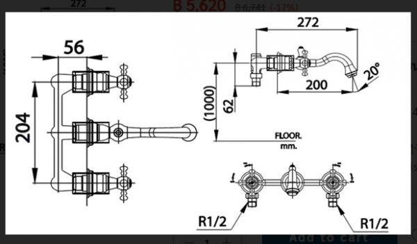 Vòi rửa mặt lavabo COTTO CT2222C18#GR