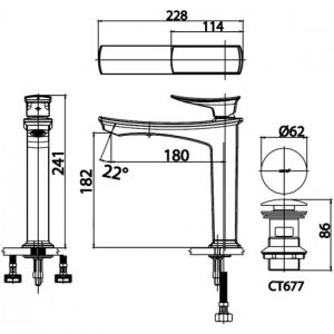 Vòi rửa mặt lavabo COTTO CT2252A