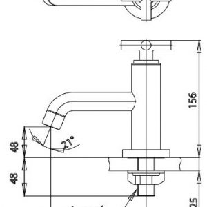 Bản vẽ Vòi rửa mặt lavabo COTTO CT104C16HM