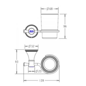 Bản vẽ Phụ kiện phòng tắm American WF-0284