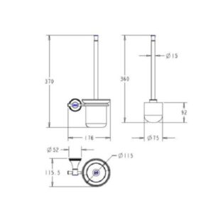 Bản vẽ Phụ kiện phòng tắm American WF-0286