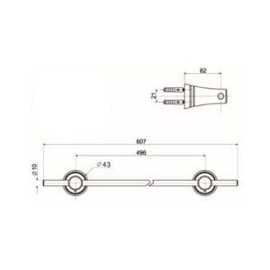 Bản vẽ Phụ kiện phòng tắm American WF-6588