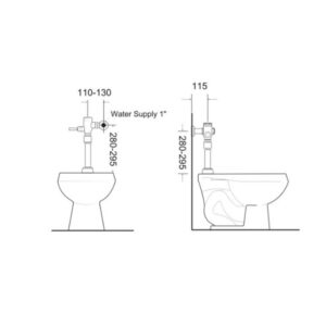 Bản vẽ Phụ kiện phòng tắm American WF-9858