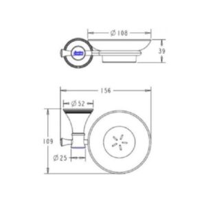 Bản vẽ kỹ thuật Phụ kiện phòng tắm  American WF-0282