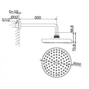 Bản vẽ lắp đặt đầu sen American WF-9051