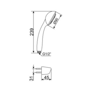 Bản vẽ tay sen American 1511-HS