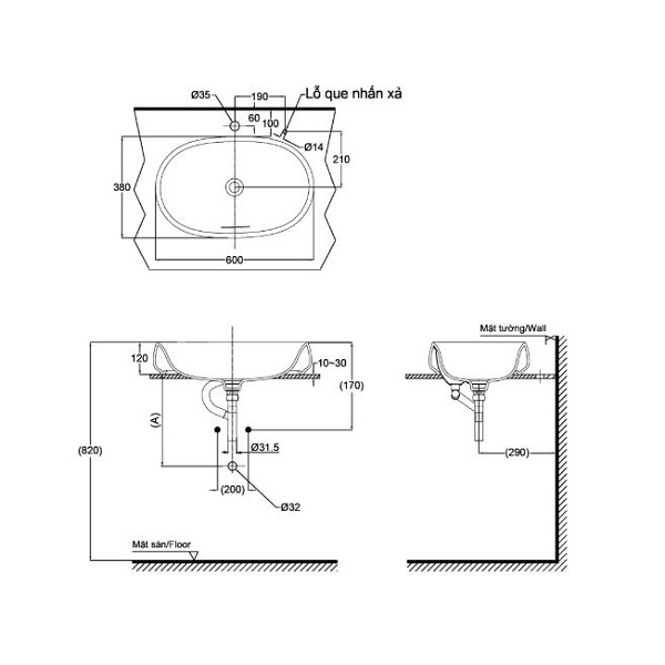 Bản vẽ chậu rửa đặt bàn TOTO PJS05WE#GW