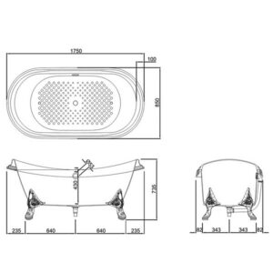 Bản vẽ Bồn đặt sàn TOTO FBY1756PTGE#W