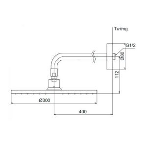 Bản vẽ bát sen gắn tường TOTO DBX113CA