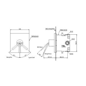 Bản vẽ van gật gù TOTO TBP02301BTBN01001B