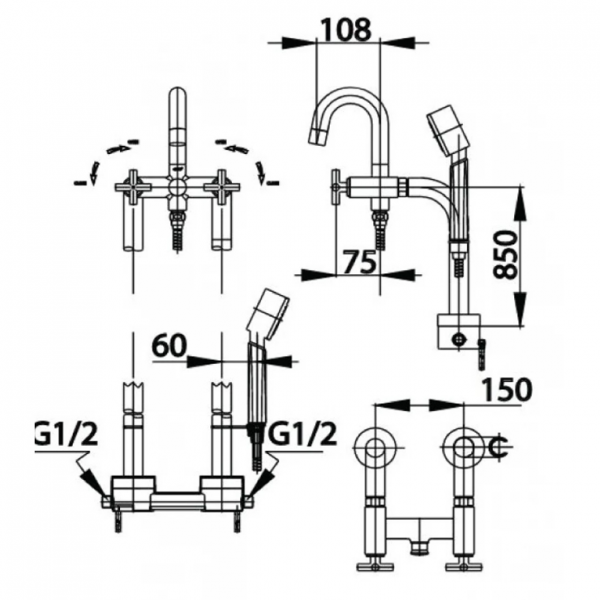 Sen bồn đặt sàn COTTO CT249C16XZ79 - Hình ảnh 2