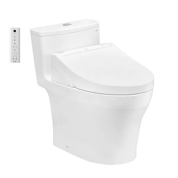 Bàn cầu 1 khối TOTO MS885CDW15 kèm nắp rửa thông minh Washlet đến từ thương hiệu TOTO Nhật Bản