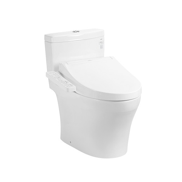 Bồn cầu 1 khối TOTO MS889CDRW17 kết hợp nắp điện tử Washlet