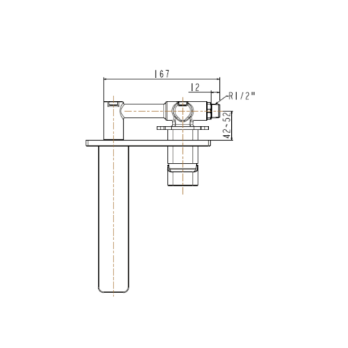 Bản vẽ kỹ thuật vòi lavabo gắn tường American Standard WF-1304MB (3)