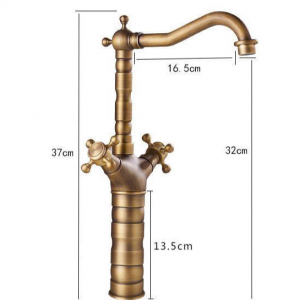 Kích thước vòi rửa mặt đồng nóng lạnh BossTani BT-4555