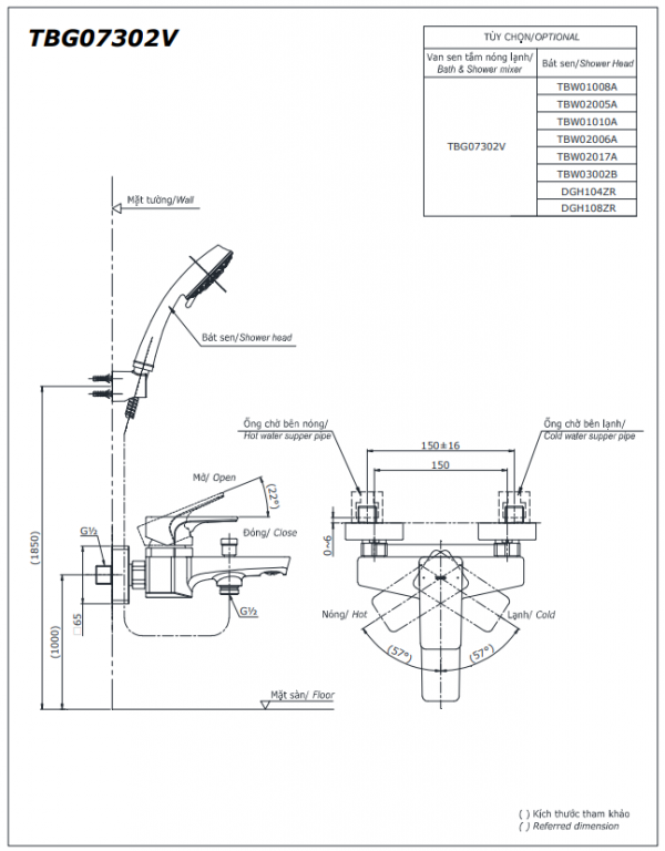 Bản vẽ kỹ thuật TBG7302V